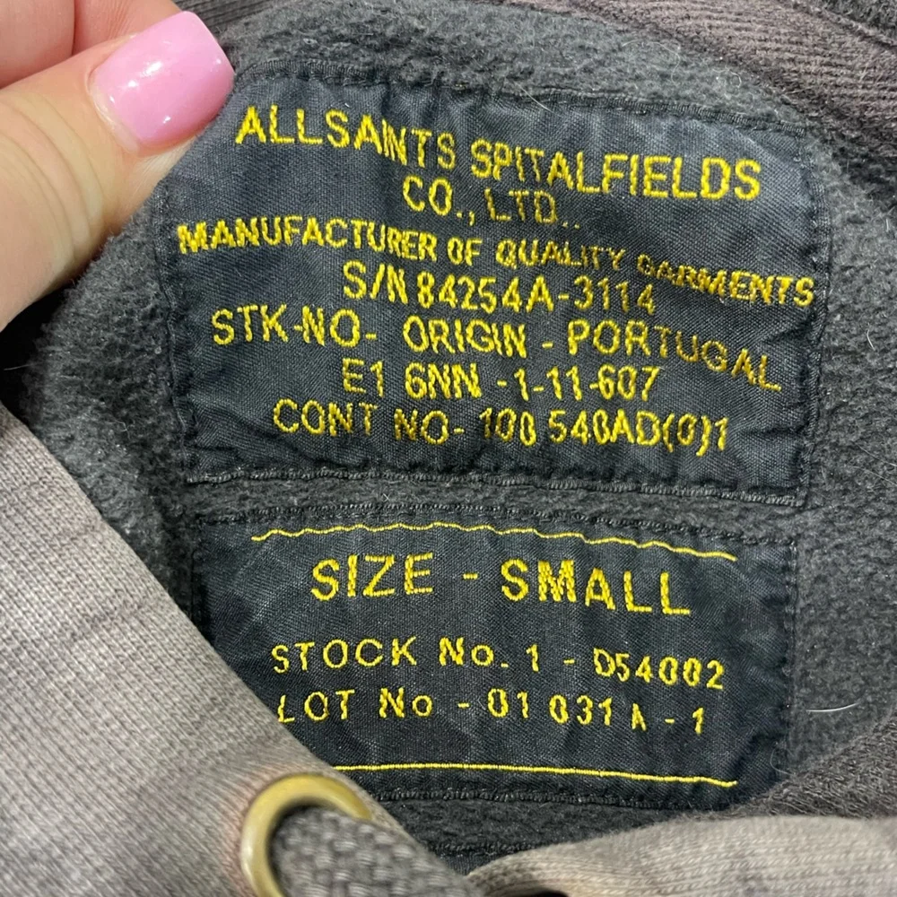 All Saints Charcoal Hoodie for Men - Picture 6 of 6